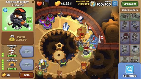 God Boosted Elite Defender on Geared Chimps : r/btd6