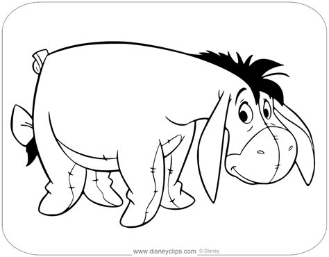 Eeyore Coloring Page | Bear coloring pages, Disney coloring pages, Coloring pages