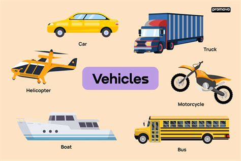 Explore Types of Vehicles Vocabulary