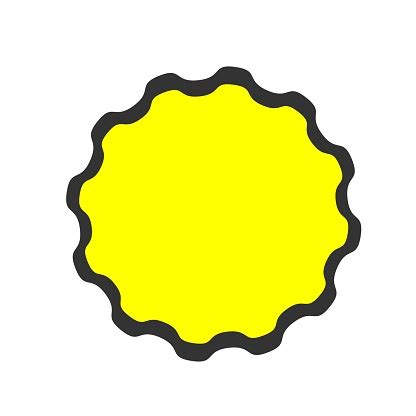 Vector Illustration In Yellow Label Template Stock Illustration - Download Image Now - Abstract ...