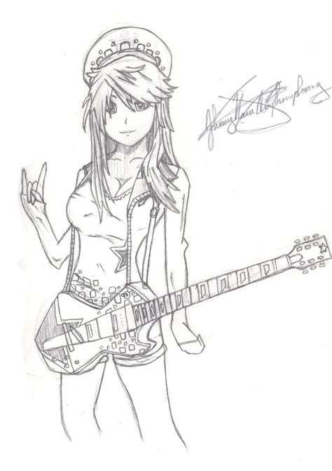 Anime Guitar Chick by Johnny-Naru on DeviantArt