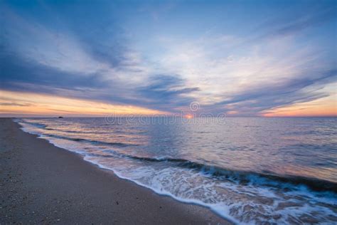 Sunset Over the Delaware Bay, at Sunset Beach in Cape May, New Jersey ...