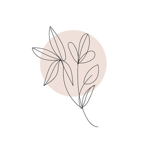 Premium Vector | One line drawing minimalist flower illustration in line art style