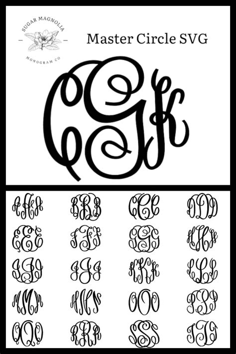 Circle Monogram Fonts