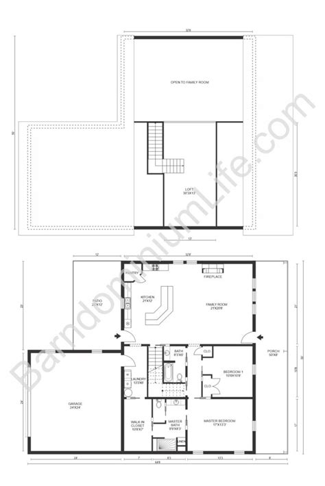 Open Concept Barndominium Floor Plans With Loft - Our barndominium plans can be designed to your ...