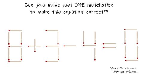 Matchstick Math Brain Teaser