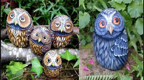 DIY Owl - Rock Painting - TUTORIAL - YouTube