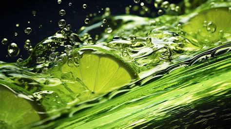 Premium AI Image | a lime slice in water