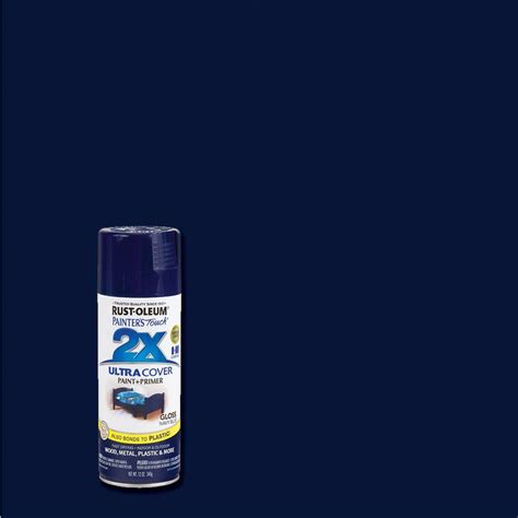 Rust-Oleum Painter's Touch 2X 12 oz. Gloss Navy Blue General Purpose Spray Paint-249098 - The ...