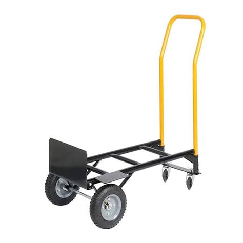 Tidoin 330 lbs. Capacity Heavy-Duty Platform Cart Hand Truck Dual Purpose 2-Wheel Dolly Cart and ...