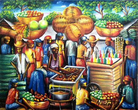 Caribbean Art, Haitian Painting, Haitian Art, Art of Haiti, Original Painting, Canvas Painting ...