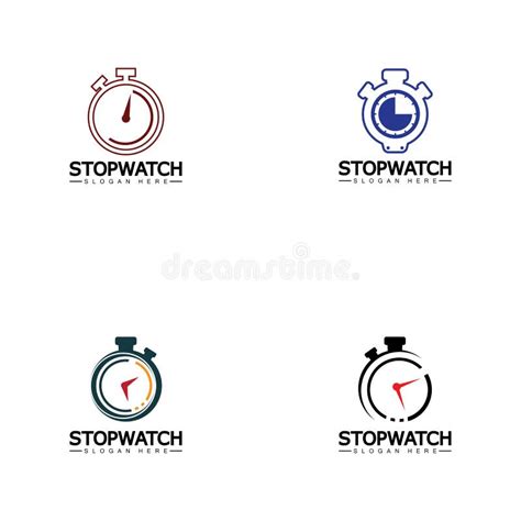 Stopwatch Timer Logo Design Vector Icon Symbol Illustration Template Stock Vector - Illustration ...