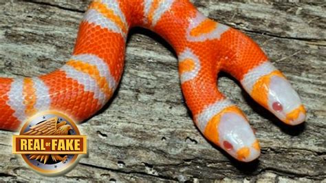 BIZARRE TWO HEADED SNAKE - real or fake? | Doovi