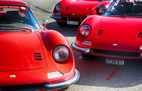 Record Number of Ferrari Dinos Flock to Maranello for 50th Anniversary