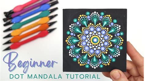 EASY Beginner Dotting Tutorial - How to paint a dot mandala for Beginners - YouTube