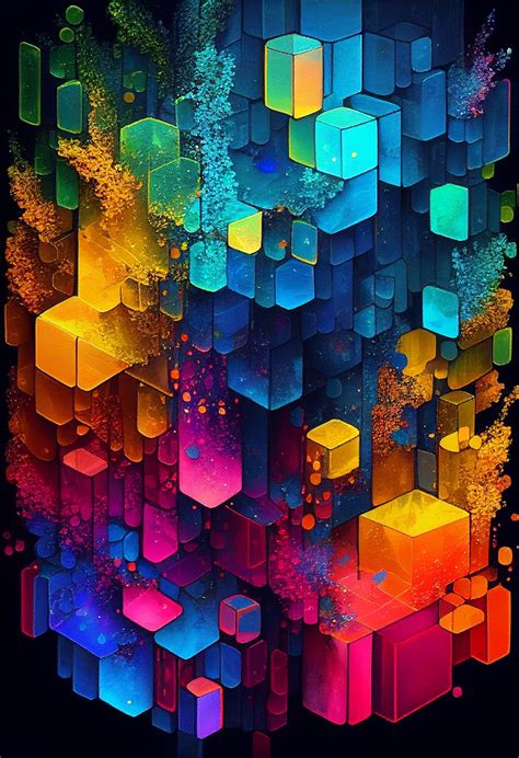 Digital abstract cubes by silentragex on DeviantArt