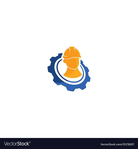 Worker logo Royalty Free Vector Image - VectorStock