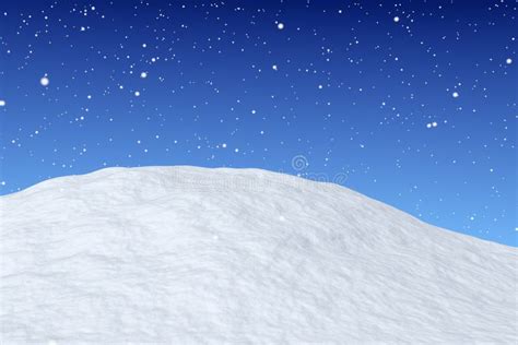 Snow Hill Under Snowfall Closeup Stock Illustration - Illustration of daylight, land: 130832340