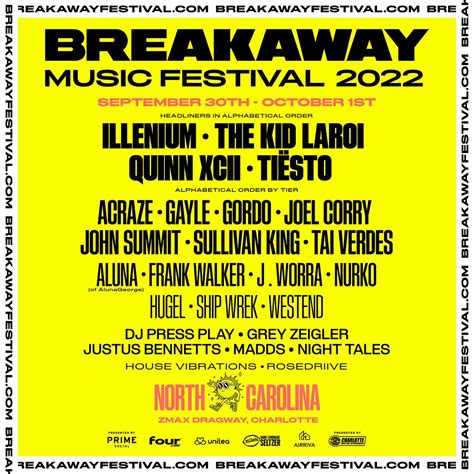 Breakaway Music Festival - Carolina 2022 Tickets at Charlotte Motor Speedway in Concord by ...