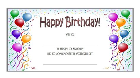 Birthday Gift Certificate Template | Free Printable