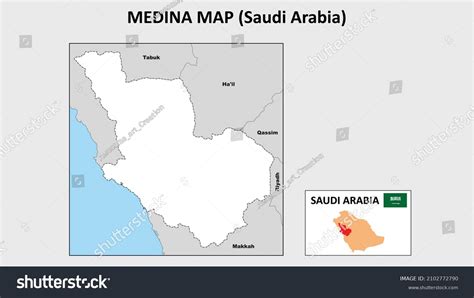 Medina Map Political Map Medina Medina Stock Vector (Royalty Free ...