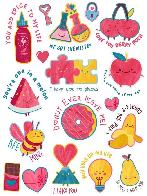 Cute Love Puns (Instant Transfer Sheet) Valentine’s – Kraftily Konnect