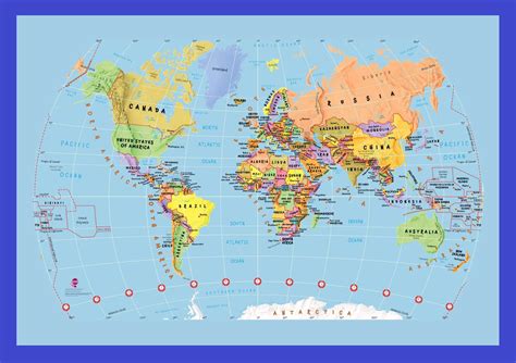 Download Free Large World Map Poster | World Map With Countries