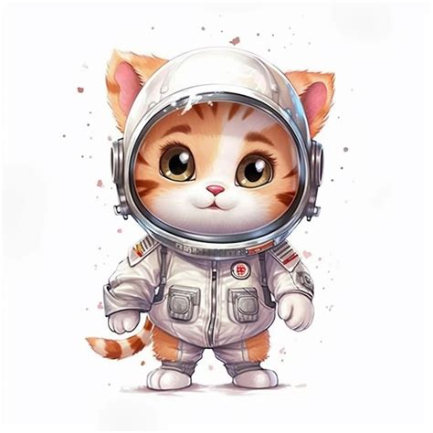 Premium AI Image | A cat in a space suit with a space suit on it.