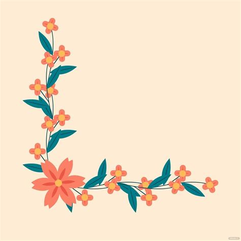 Vintage Floral Border Design