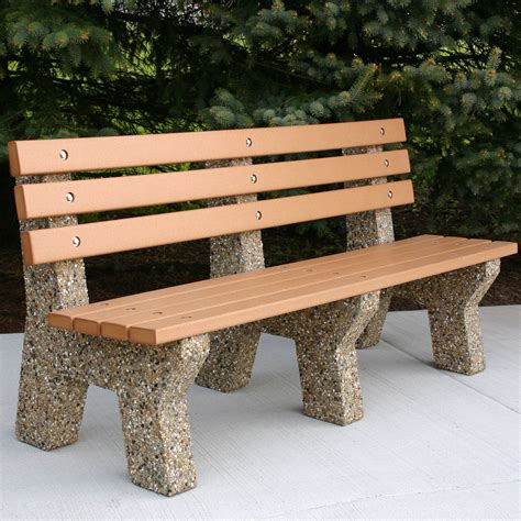 Have to have it. Doty & Sons Recycled Plastic Lumber Concrete Bench - 6 ft. - $1299.99 ...