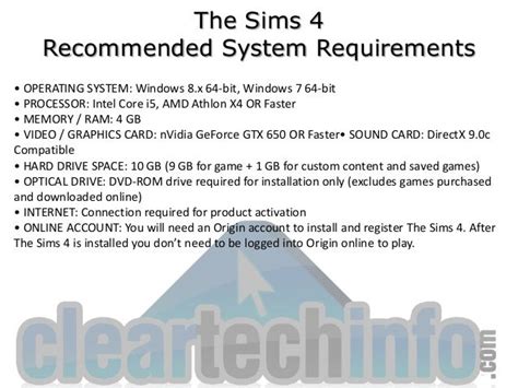 Sims 4 Minimum Requirements - downhfile