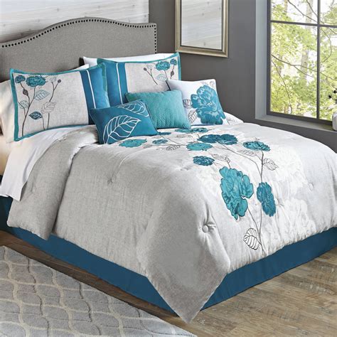 teal bedding sets queen