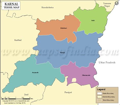 Karnal Tehsil Map