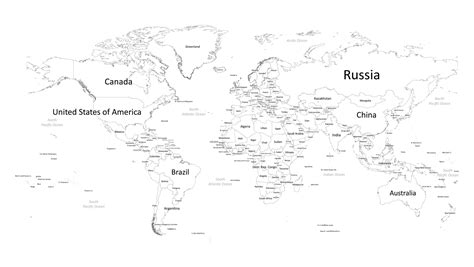 Labeled world map | Labeled Maps