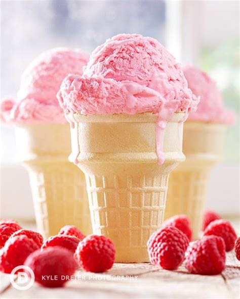 raspberry ice cream cone | Yummy Delights | Pinterest