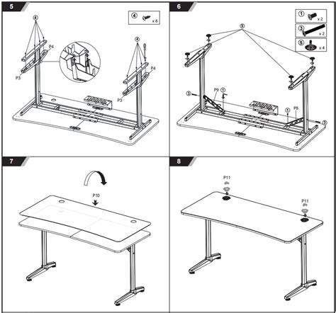 eureka Ergonomic GIP 60 Inch Gaming Desk Instruction Manual