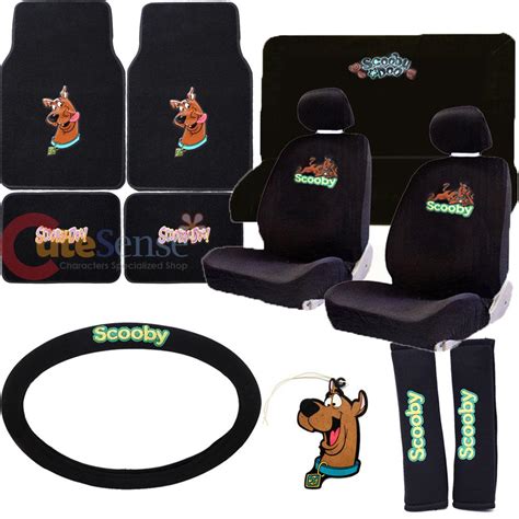 Scooby Doo Car Seat Covers Auto Accessories Set with Carpet Mat Air ...