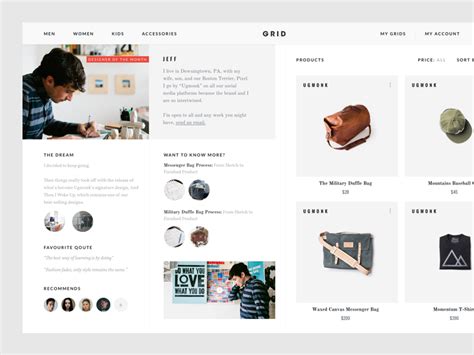 Grid - Designer of the Month (Concept Project) by Vivek Ravin on Dribbble