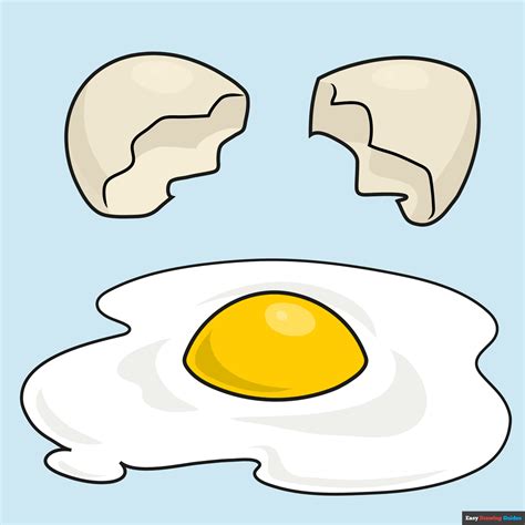 How to Draw a Fried Egg - Really Easy Drawing Tutorial