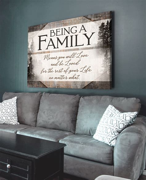 Family Wall Art: Being A Family Means V3 (Wood Frame Ready To Hang) - Sense Of Art