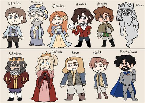 Hamlet characters by MurkyMeows on DeviantArt