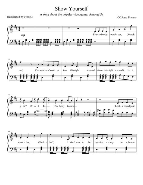 An Among Us song Sheet music for Piano (Solo) | Musescore.com