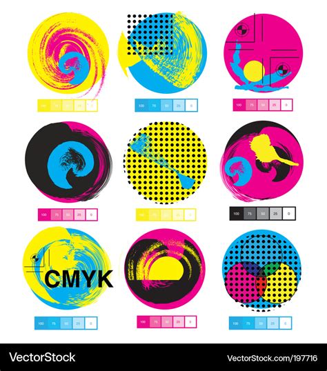 Cmyk logos Royalty Free Vector Image - VectorStock