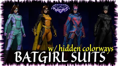 All BATGIRL Suits w/ Hidden Colorways - Gotham Knights Customization - YouTube