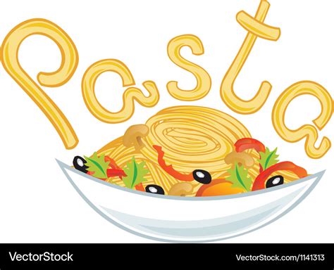 Pasta cartoon Royalty Free Vector Image - VectorStock