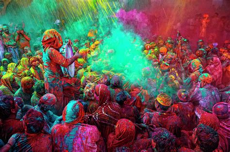 Holi Festival Celebrations In Mathura Photograph by Poras Chaudhary