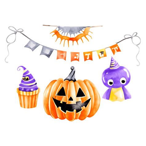 Halloween Party Decor Design Clip Art · Creative Fabrica