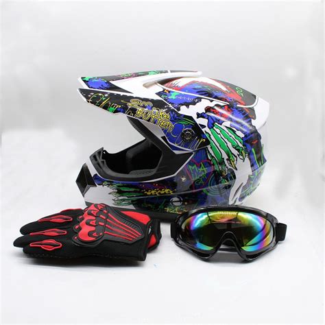 (L)Youth Kids Unisex Motocross Off-Road Helmet Dirt Bike Off-Road Motocross ATV Motorcycle ...