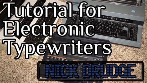 Basic Introduction to Electronic Typewriters - YouTube