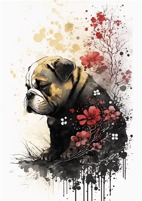 Premium Vector | Gorgeous pug dog watercolor illustration for posters